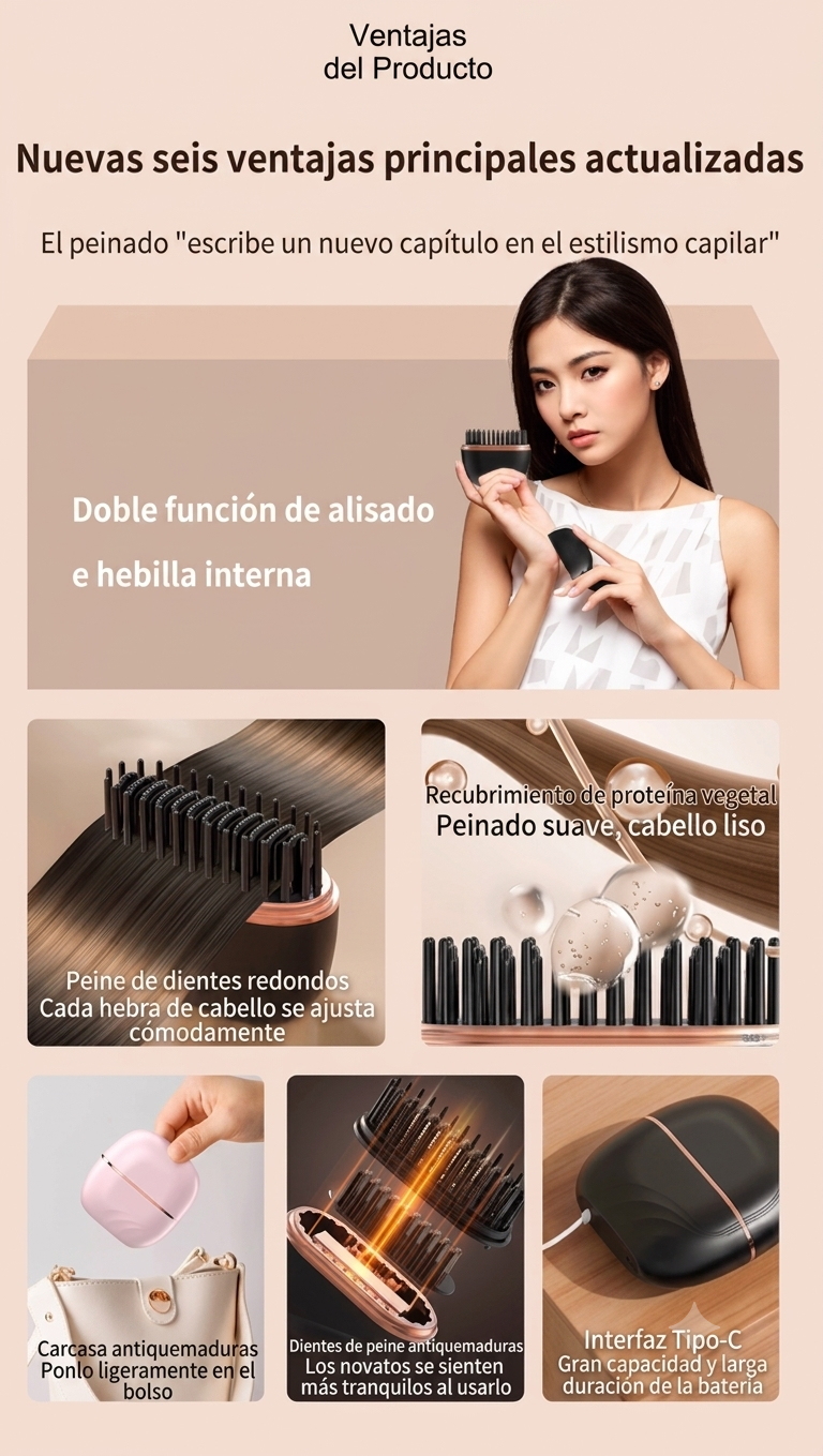 Mini Cepillo Alisador